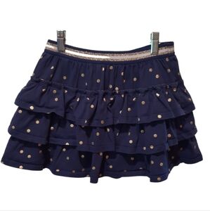Boden Girls Navy Blue Polka Dot Tiered Skort size 11-12y